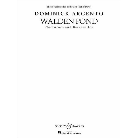 Walden Pond: Set of Instrumental Parts (Three Violoncellos and Harp) (Paperback)
