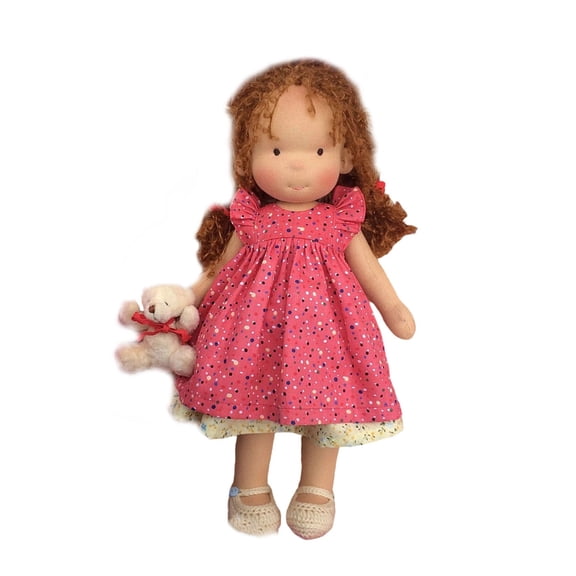 Waldorf Doll Handmade Rag Dolls - Vintage Crocheted Dress-up Collectors Plush Dolls Birthday Present with Beautiful Present Box - Ideal First Dolls