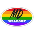 thumbnail image 1 of Waldorf MD Maryland Charles County Rainbow Pride Flag 6 Stripes Pride Flag Euro Decal Bumper Sticker 3M Vinyl 3" x 5", 1 of 3