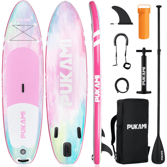 Waleaf 10'6" Inflatable Stand Up Paddle Board with Premium SUP Paddle Board Accessories & Carry Bag,Paddle,Pump,Leash,Wide Stable Design,Non-Slip Deck,Surf Control for Adults & Youth