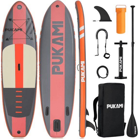 Waleaf 10'6" Inflatable Stand Up Paddle Board with Premium SUP Paddle Board Accessories & Carry Bag,Paddle,Pump,Leash,Wide Stable Design,Non-Slip Deck,Surf Control for Adults & Youth
