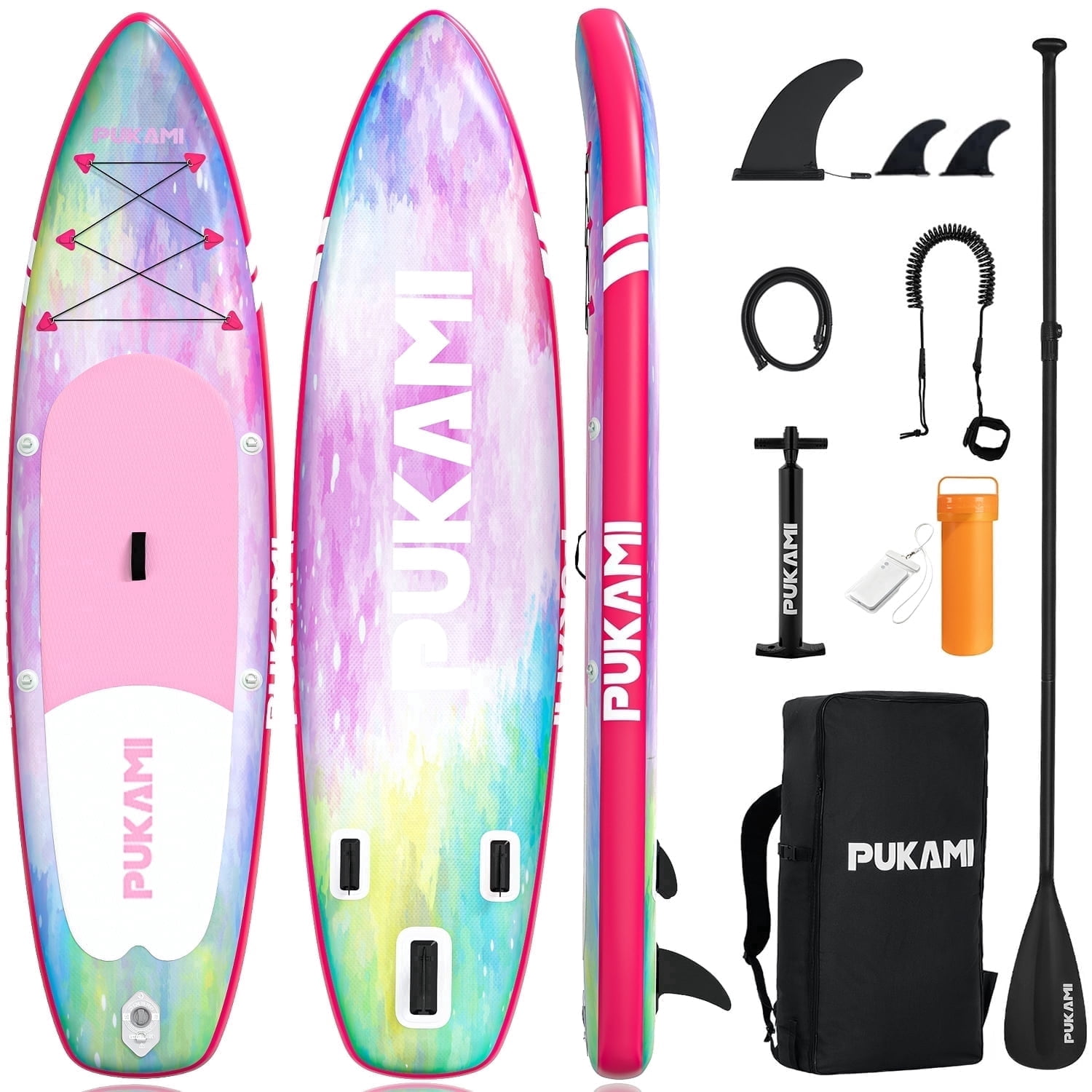 Waleaf 11' Inflatable Stand Up Paddle Board with Premium SUP Paddle Board Accessories & Carry Bag,Paddle,Pump,Leash,Wide Stable Design,Non-Slip Deck,Surf Control for Adults & Youth