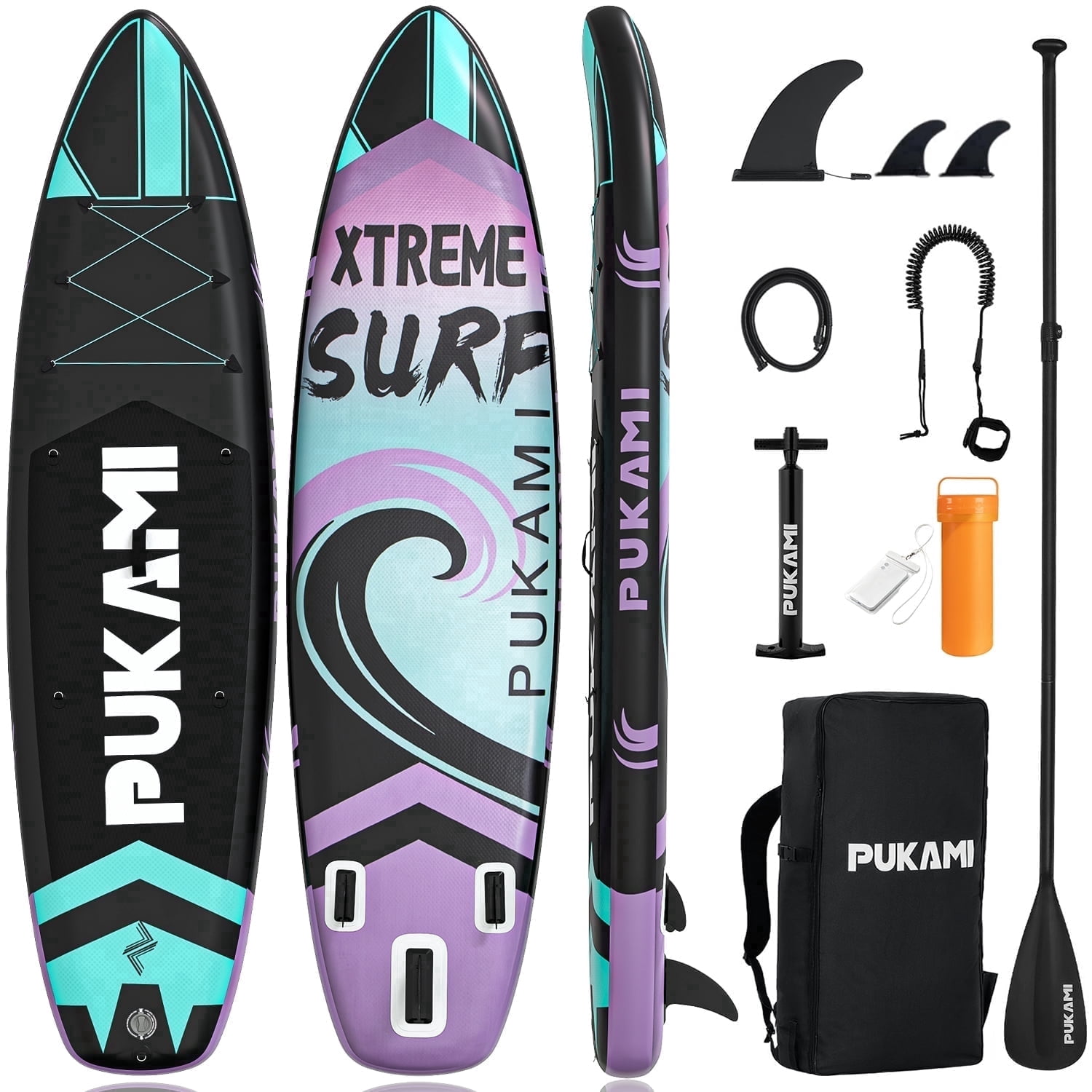 Waleaf 11‘ Inflatable Stand Up Paddle Board with Premium SUP Paddle Board Accessories & Carry Bag,Paddle,Pump,Leash,Wide Stable Design,Non-Slip Deck,Surf Control for Adults & Youth