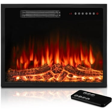Waleaf 23 Inch Electric Fireplace Insert with LED Realistic Flame