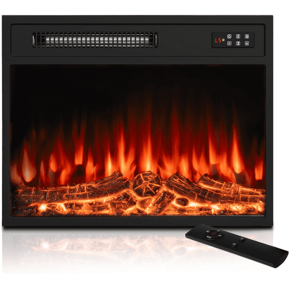 Waleaf 23 Inch Electric Fireplace Insert with LED Realistic Flame