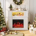 thumbnail image 1 of Waleaf 43” Electric Fireplace Mantel Wooden Surround Firebox,TV Stand with 23" Freestanding Electric Fireplace, 1 of 7