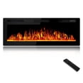 thumbnail image 1 of Waleaf 50” Ultra Thin Electric Fireplace Heater, Recessed Wall Mounted Fireplace with Multicolor Flame & Remote Control, 1 of 7