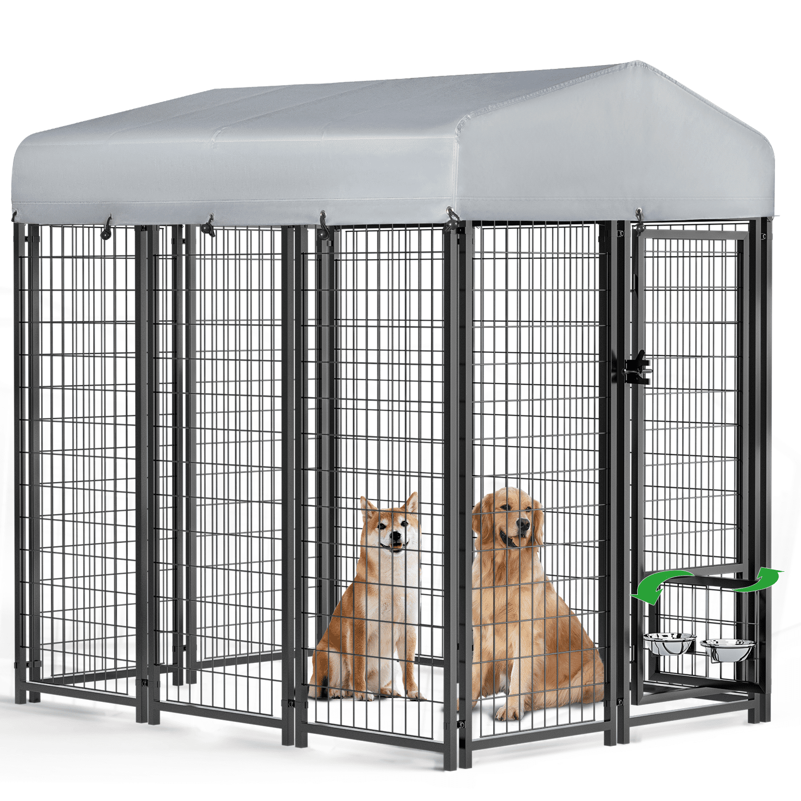 Kennel Cover Qeetex Large Outdoor Dog Kennel 10x10 Ft-Heavy Duty