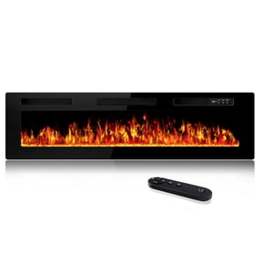 Waleaf 72” Electric Fireplace Ultra Thin Fireplace Heater, Recessed Wall Mounted Fireplace with Multicolor Flame & Remote Control