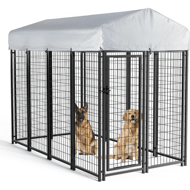 Waleaf 8x4x6 FT Outdoor Dog Kennel for Large Dogs,Large Outdoor Dog