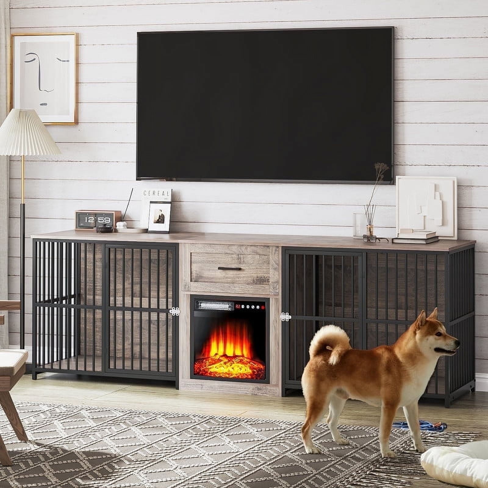 Waleaf 94 Large Dog Crate Furniture With Drawer And 18 Photo Inspiration
