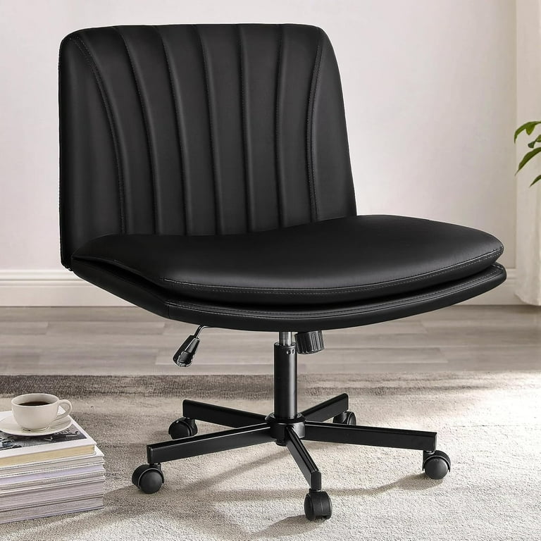 Leather Best Armless Office Chairs Waleaf Criss Cross Office Chair