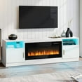 thumbnail image 1 of Waleaf Fireplace tv Stand with 36 inch Fireplace Up to 80" TVs,LED Light Entertainment Center and Storage, 1 of 8