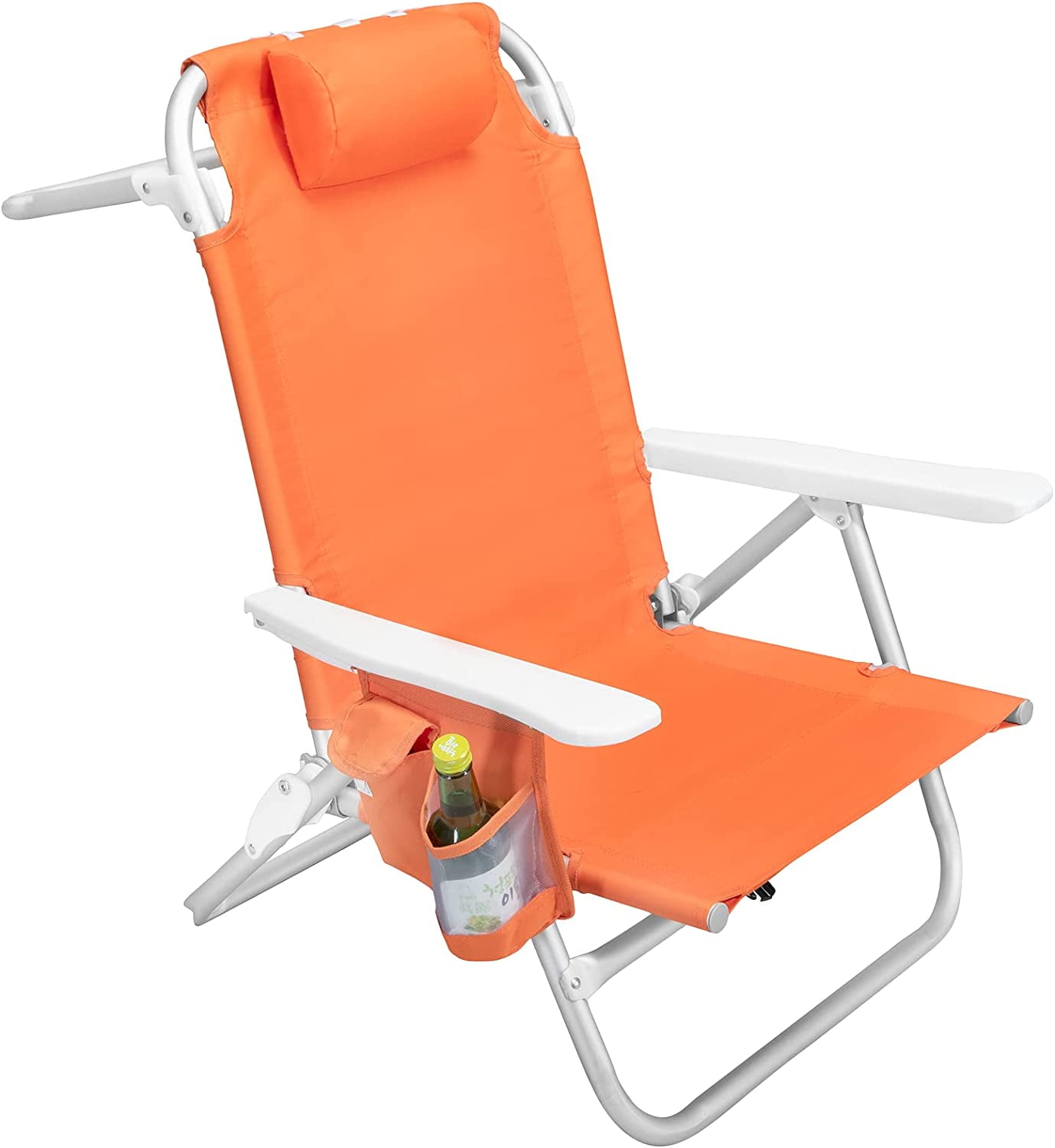 Waleaf Folding Tall Backpack Beach Chair High Back Beach Chairs
