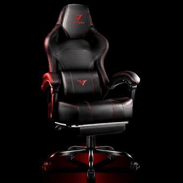 Waleaf Gaming Chair Ergonomic Office Chair with Footrest and Lumbar Support, Height Adjustable High Back Gamer Chair with Headrest for Adult