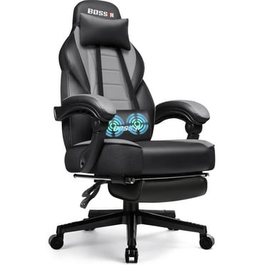 Waleaf Gaming Chair with Footrest, Ergonomic Gamer Gear Gaming Chair for Adult with Lumbar Massage