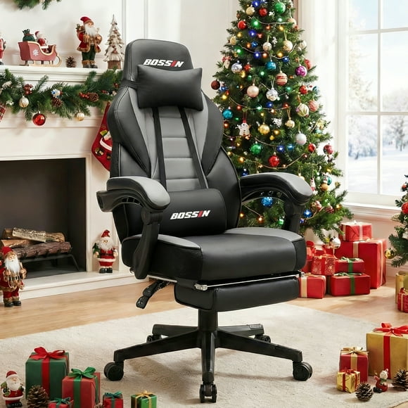 Waleaf Gaming Chair with Footrest, Ergonomic Gamer Chair for Adult with Lumbar Massage