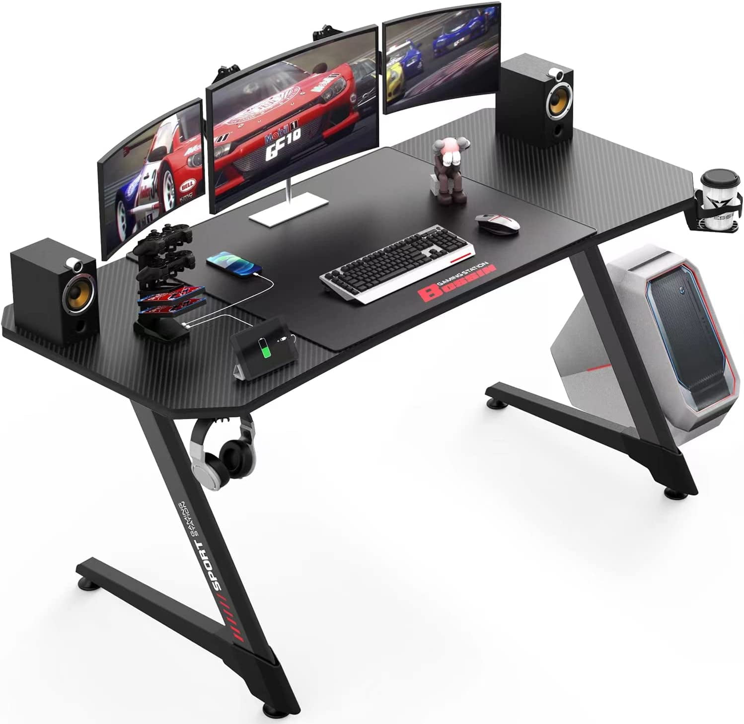  Waleaf Vitesse Gaming Desk 55 inch, Gaming Computer