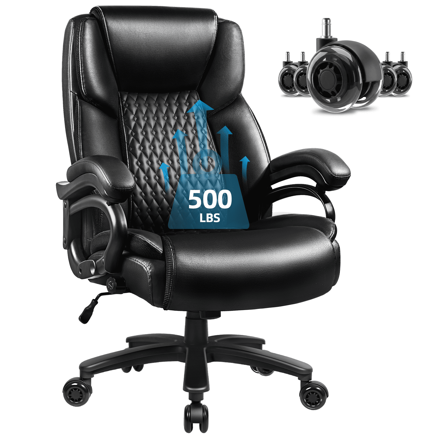 Waleaf Heavy Duty Office Chair, Big and Tall, 500lbs, Adjustable