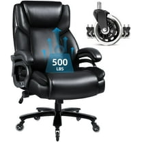 Waleaf Heavy Duty Big and Tall Office Chair 500lbs with Adjustable Lumbar Support,High Back Office Chair for Adults