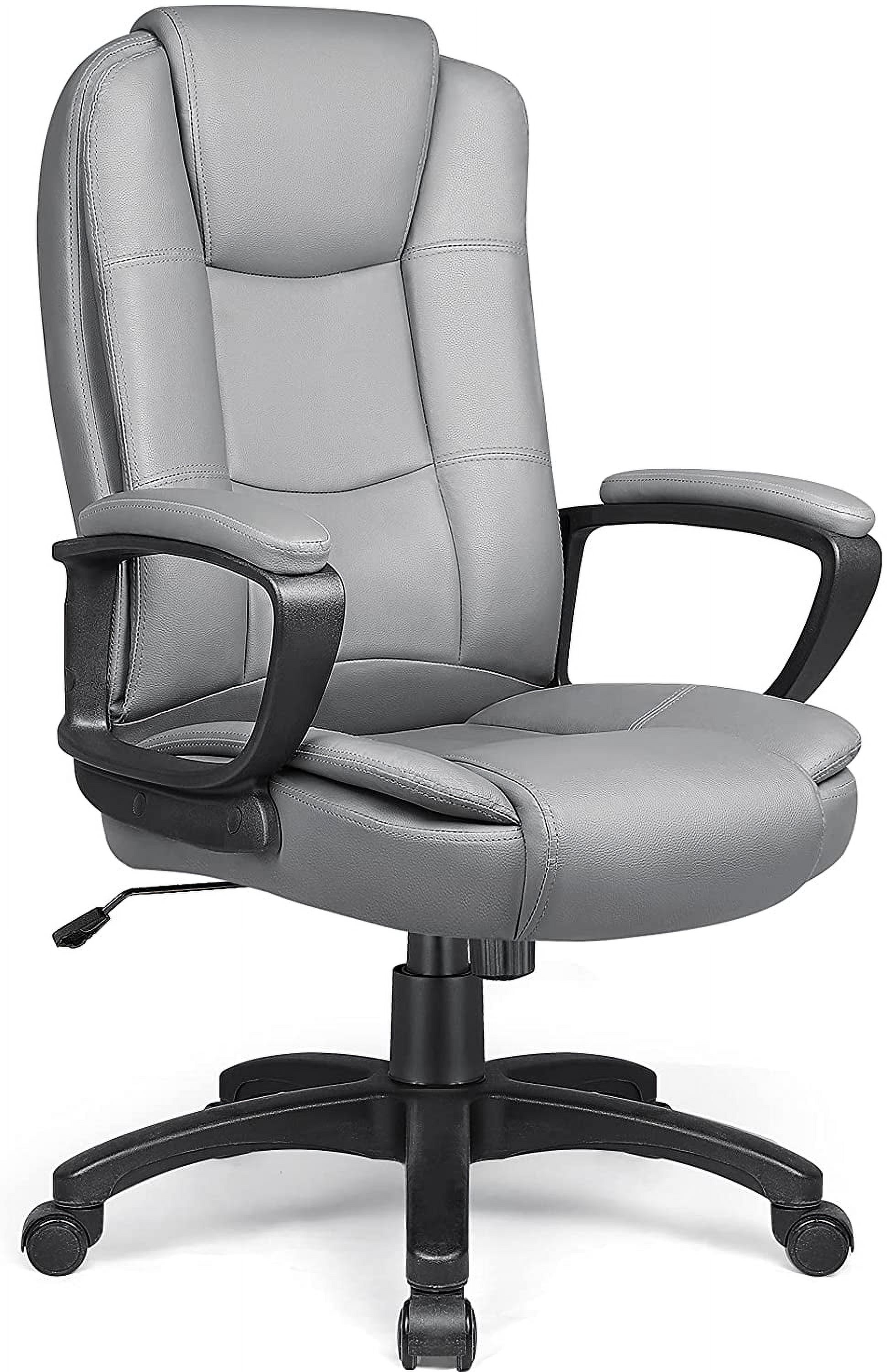 Waleaf Home Office Chair, 8Hours Heavy Duty Design, Ergonomic High Back Cushion Lumbar Back Support, Computer Desk Chair, Big and Tall Chair, Adjustable Executive Leather Chair With Arms - image 1 of 8