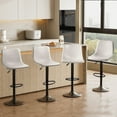 thumbnail image 1 of Waleaf Modern Bar Stools Set of 4, PU Leather Height Adjustable Swivel Barstools with Back, 1 of 7