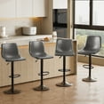 thumbnail image 1 of Waleaf Modern Bar Stools Set of 4, PU Leather Height Adjustable Swivel Barstools with Back, 1 of 7