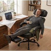 Waleaf Office Chair with Footrest, Ergonomic High Back Computer Desk Chair with Adjustable Headrest and Lumbar Support for Home Office