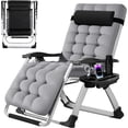 Waleaf Oversized Zero Gravity Lounge Chair, Patio Folding Chair with