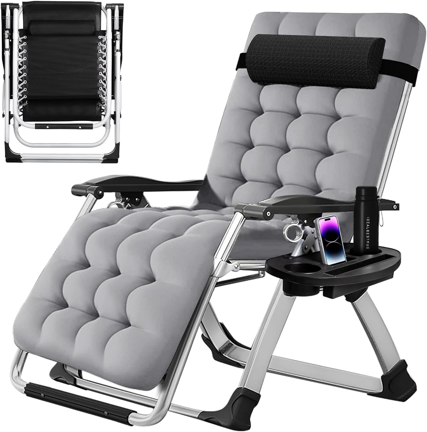 Everyday Essentials Adjustable Zero Gravity Lounge Chair Recliners for