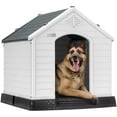 thumbnail image 1 of Waleaf Plastic Dog House Outdoor Indoor for Small Medium Larige Dogs,Waterproof Dog Houses with Elevated Floor and Air Vents,Durable Ventilate & Easy Clean and Assemble, 1 of 7