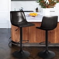 thumbnail image 1 of Waleaf Swivel Counter Height Bar Stools with Back Set of 2,Adjustable Dining Barstools with Footrest, 1 of 7