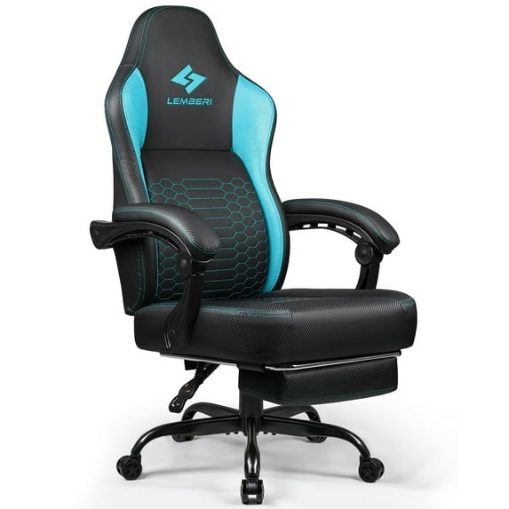 Waleaf Video Game Chairs with footrest,Gamer Chair for Adults,Big and Tall Chair, 400lb Capacity, Racing Style Computer Chair with Ergonomic Lumbar Support, Gaming Chairs for Teens