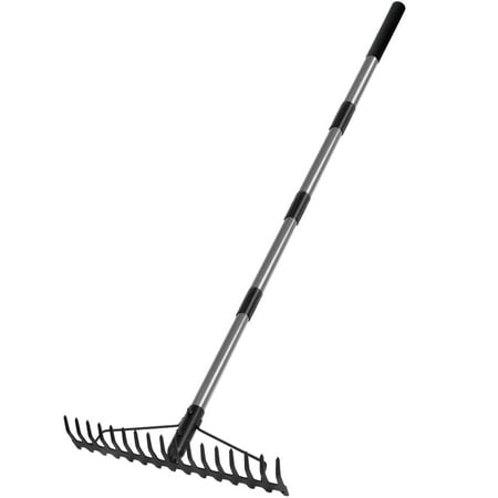 Walensee 5FT Bow Rake, 17 Steel Tines Metal Head Heavy Duty Garden Rake