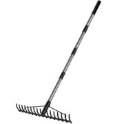 Walensee 5FT Bow Rake, 17 Steel Tines Metal Head Heavy Duty Garden Rake