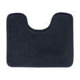 thumbnail image 1 of Walensee Bathroom Contour Rug (20x15.7 Black) Non Slip Bath Mats Water Absorbent Soft Microfiber Shaggy Bathroom Mat Machine Washable Bath Rug U Shape Toilet Rug, 1 of 2