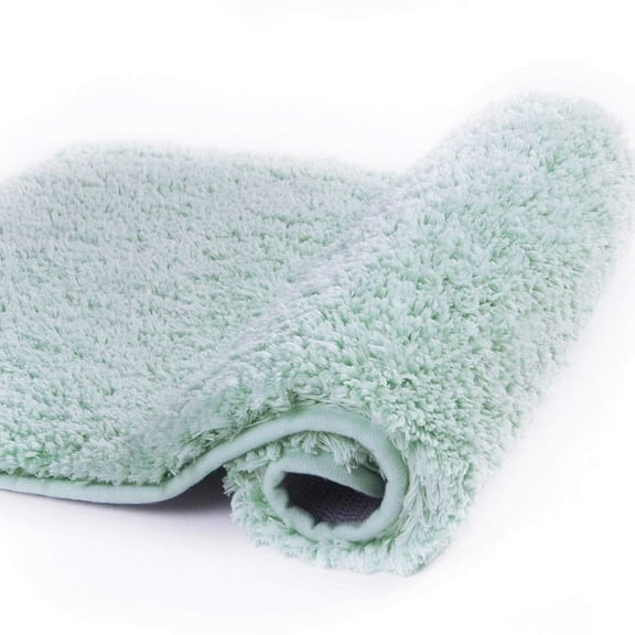 Walensee Bathroom Rug Non Slip Bath Mat (16 x 24, Hunter Green) Water Absorbent Soft Microfiber Shaggy Mat Machine Washable Bath Rug Thick Plush Rugs for Shower