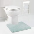 thumbnail image 1 of Walensee Contour Rug Shag Bath Rug, Non Slip Bath Mat for Bathroom, 20"x24", Aqua, Machine Wash, 1 of 9