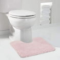 thumbnail image 1 of Walensee Contour Rug Shag Bath Rug, Non Slip Bath Mat for Bathroom, 20"x24", Blush, Machine Wash, 1 of 9