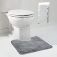 thumbnail image 1 of Walensee Contour Rug Shag Bath Rug, Non Slip Bath Mat for Bathroom, 20"x24", Grey, Machine Wash, 1 of 9