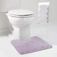 thumbnail image 1 of Walensee Contour Rug Shag Bath Rug, Non Slip Bath Mat for Bathroom, 20"x24", Lavender, Machine Wash, 1 of 9