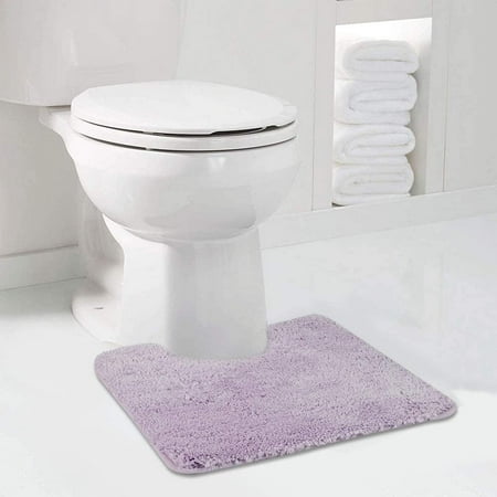 Walensee Contour Rug Shag Bath Rug, Non Slip Bath Mat for Bathroom, 20"x24", Lavender, Machine Wash