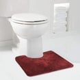 thumbnail image 1 of Walensee Contour Rug Shag Bath Rug, Non Slip Bath Mat for Bathroom, 20"x24", Red, Machine Wash, 1 of 9