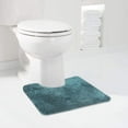 thumbnail image 1 of Walensee Contour Rug Shag Bath Rug, Non Slip Bath Mat for Bathroom, 20"x24", Teal, Machine Wash, 1 of 9