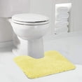 thumbnail image 1 of Walensee Contour Rug Shag Bath Rug, Non Slip Bath Mat for Bathroom, 20"x24", Yellow, Machine Wash, 1 of 9