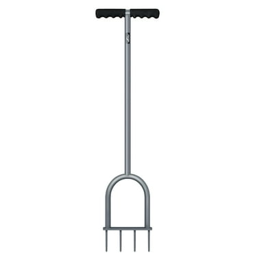 Walensee Lawn Spike Aerator, Manual Soil Aerating Tool with Four Iron Spikes