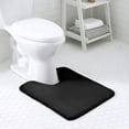 thumbnail image 1 of Walensee Memory Foam Bath Rug, 20"x24", Black, U Shaped Non Slip Bathroom Mat, Machine Wash, 1 of 7