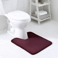 thumbnail image 1 of Walensee Memory Foam Bath Rug, 20"x24", Burgundy, U Shaped Non Slip Bathroom Mat, Machine Wash, 1 of 8