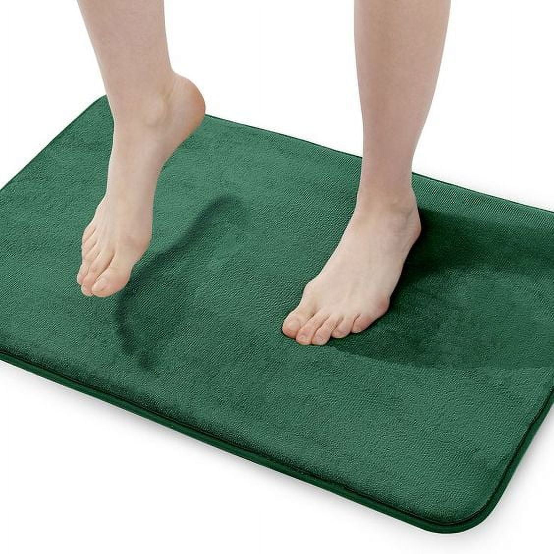 Walensee Memory Foam Bath Rug, 20"x32", Hunter Green, Non Slip Bathroom Mat, Machine Wash ...