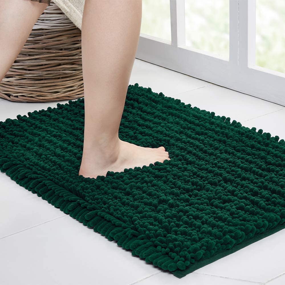  Internet's Best Microfiber Chenille Bath Mat - Non Slip Bathroom  Rug - Soft Absorbent Carpet - Fast Drying Shower (24 x 17, Gray) : Home &  Kitchen